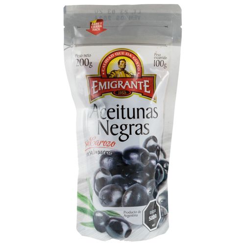 Aceitunas negras sin carozo EMIGRANTE 100 g