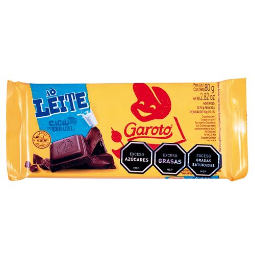 Chocolate GAROTO Leche 80 g