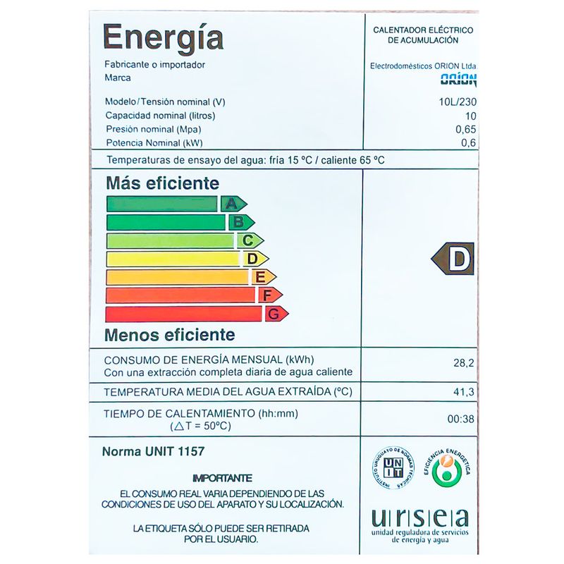 Termotanque-ORION-10L-cobre