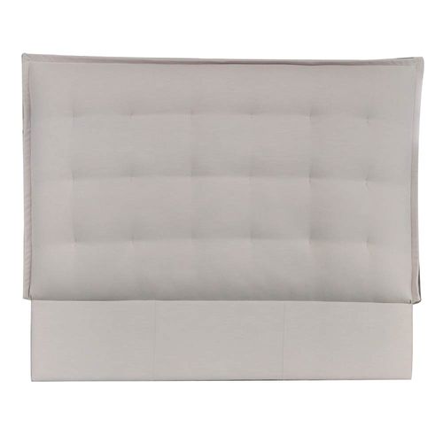 Respaldo tapizado en tela beige 160x135x15 cm