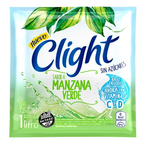 Refresco CLIGHT manzana verde 7,5 g