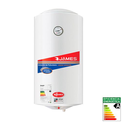 Termotanque acero JAMES 60 L cilíndrico clase A