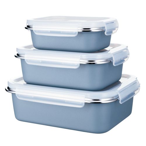 Contenedor 650 ml A. Inoxidable con tapa hermético