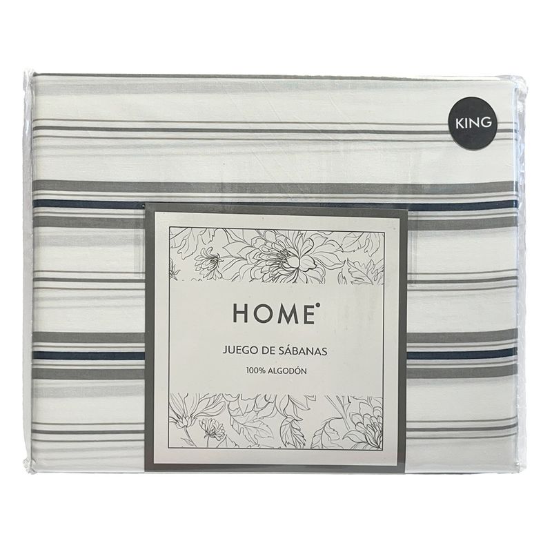 Juego-de-Sabanas-HOME-King-180-hilos-blanco-gris-con-franjas
