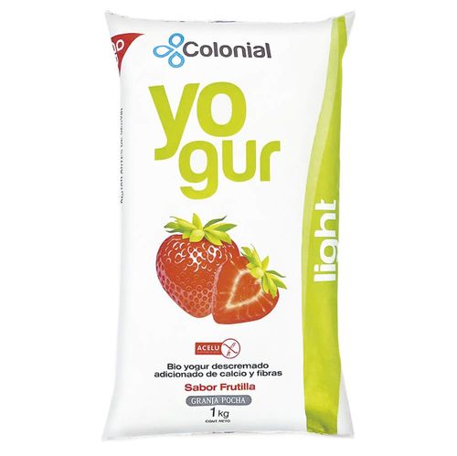 Yogur COLONIAL light frutilla 1 L