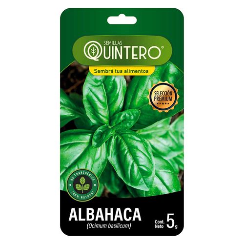 Sobre de semilla de albahaca QUINTERO 5 g