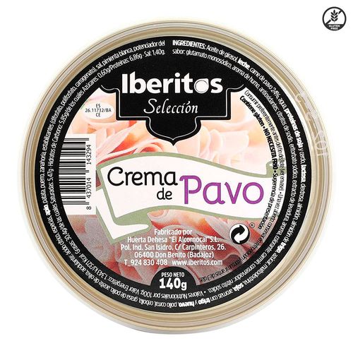 Crema de pavo IBERITOS sin gluten 140 g