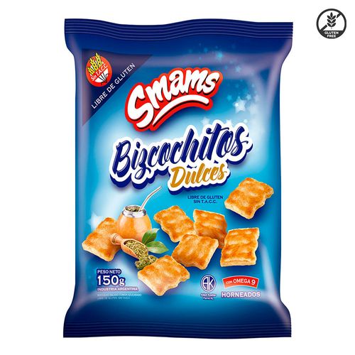 Bizcochos SMAMS azucarados sin gluten 150g