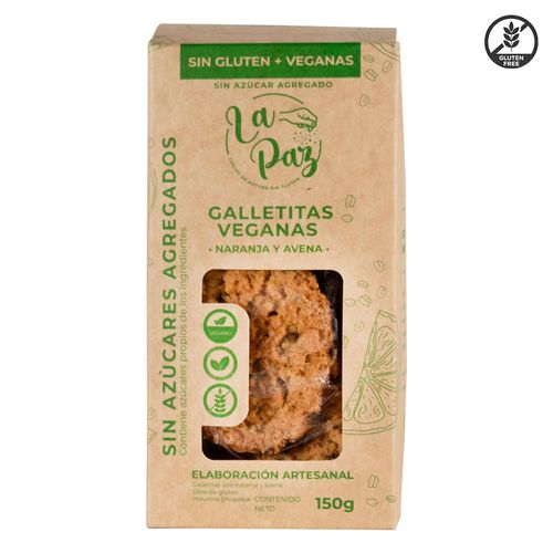 Galletitas LA PAZ sin gluten y sin azúcar naranja 150 g
