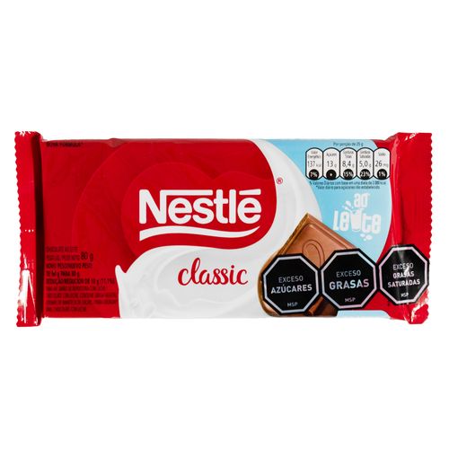 Chocolate NESTLE classic leche 80 g