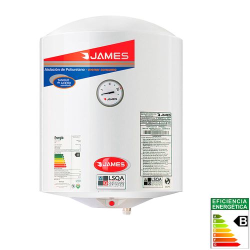 Termotanque acero JAMES 30 L cilíndrico