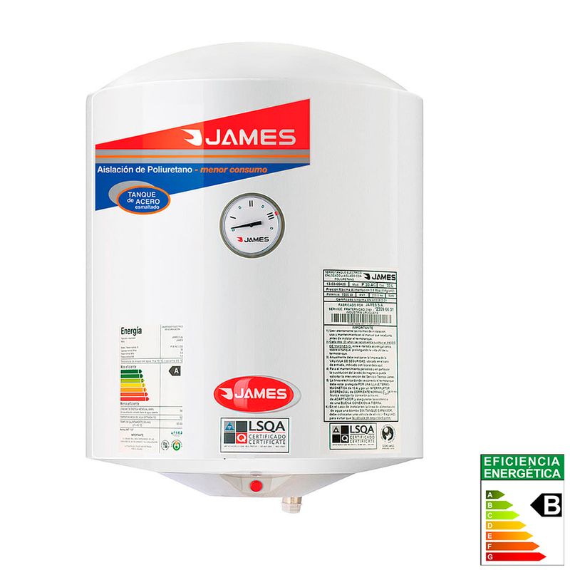 Termotanque-acero-JAMES-40-L-cilindrico-clase-A
