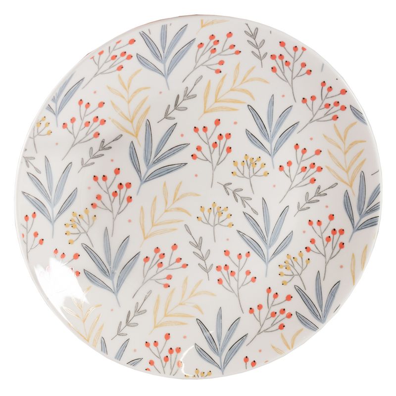 Plato-205-cm-ceramica-decorado-Hojas