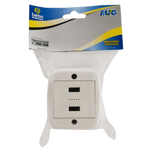 Toma exterior MIG doble USB