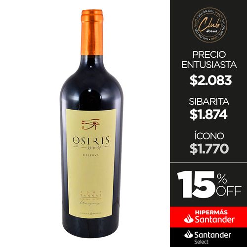 Vino Tannat Reserva Osiris Tinto