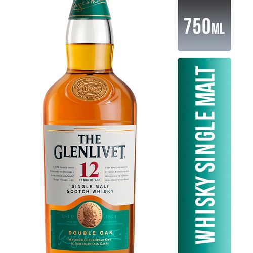 Whisky escocés THE GLENLIVET 12 años 750 ml