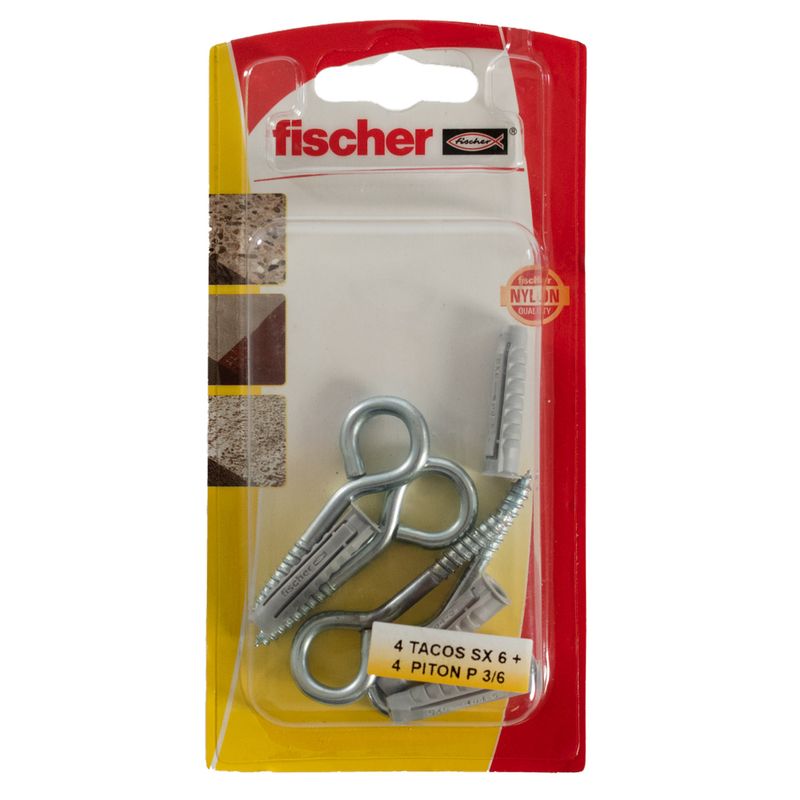 Blister-4-tacos-Fischer-Nylon-x6---4-Pitones-cerrados-3-6