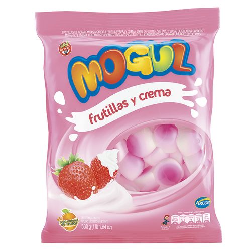 Gomas MOGUL frutilla y crema 500 g