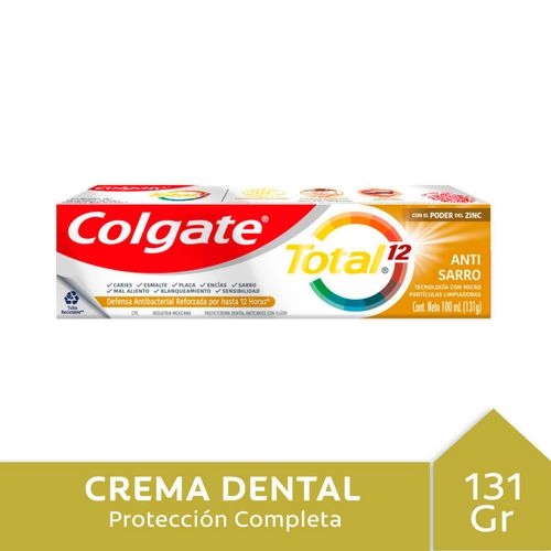 Crema dental COLGATE Total 12 control sarro 131 g