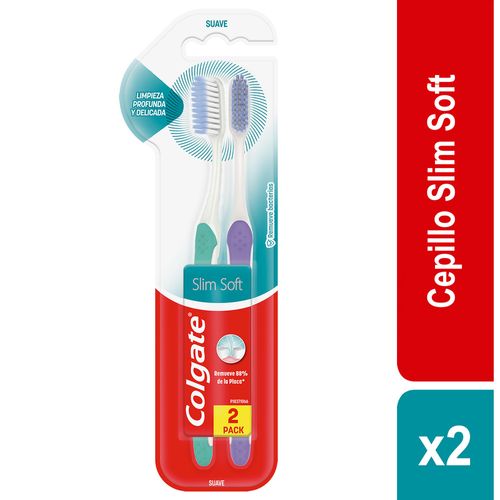 Cepillo dental 2x1 COLGATE Slim Suave