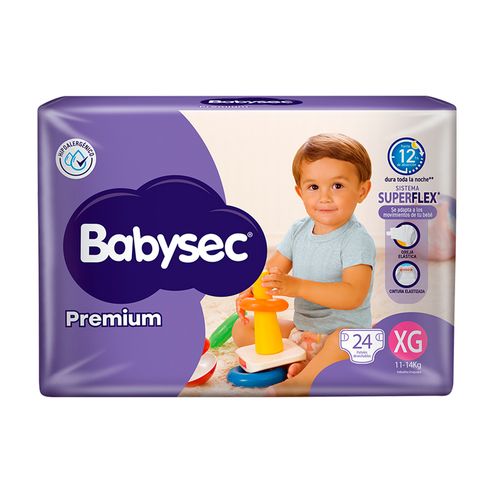 Pañal BABYSEC premium XG 24 un.