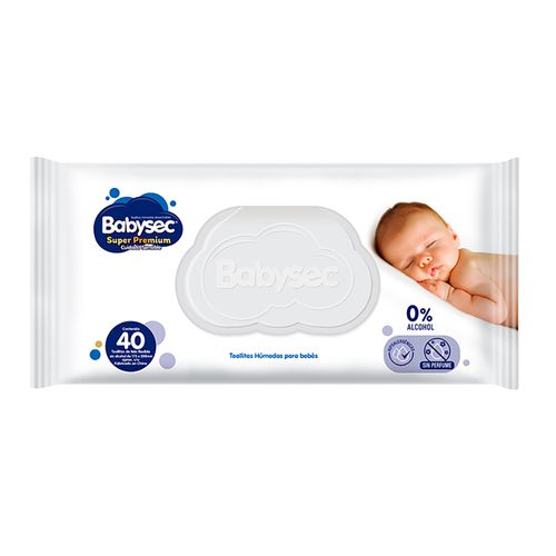 Toalla Húmeda BABYSEC Cuidado Sensible Flow 40 un.
