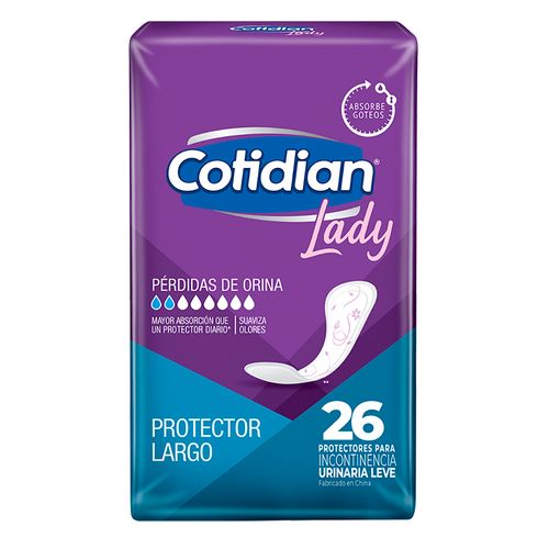 Protectores diarios COTIDIAN lady largos 26 un.