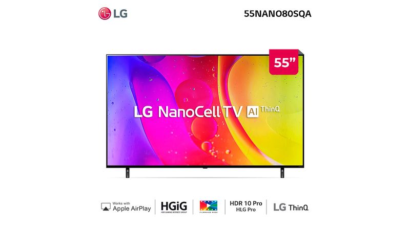 Smart TV NanoCell 55 LG Mod. 55Nano80Sqa - Géant