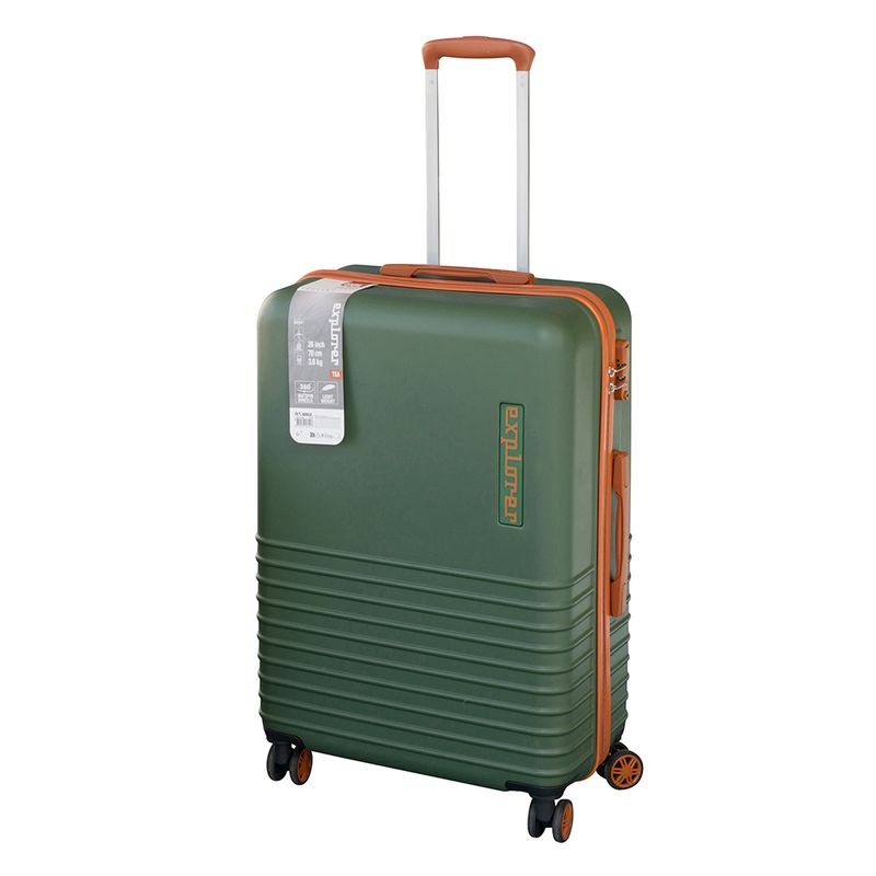 Valija-Abs-verde-marron-grande-4-ruedas