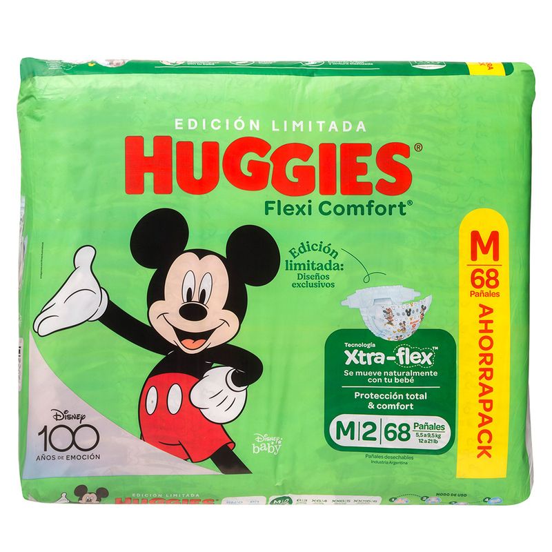 Pañales-HUGGIES-Flex-Confort-ahorro-M-68-un.