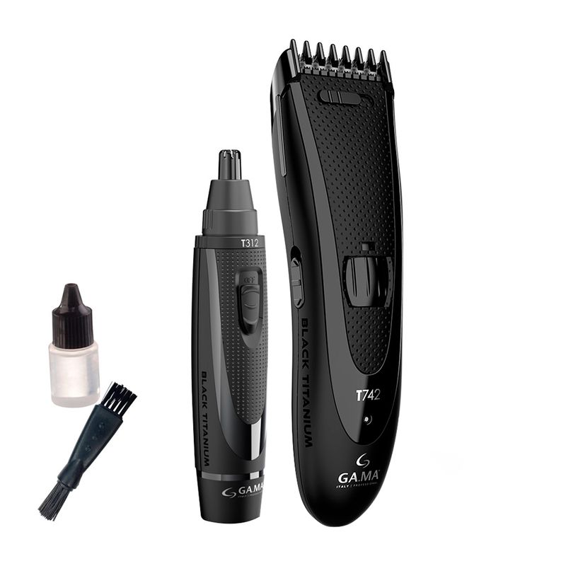 -Corta-barba---trimmer-GA.MA-Mod.-T744-Black-Titanium