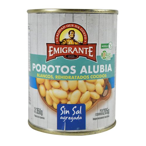 Porotos alubia blancos EMIGRANTE sin sal 350 g