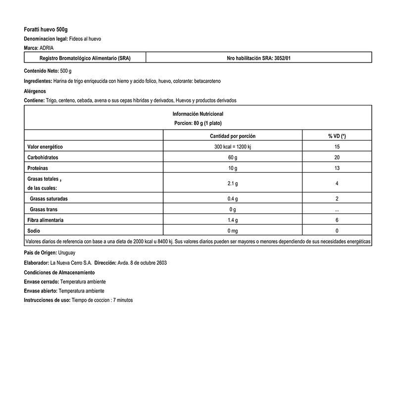 Fideo-al-huevo-ADRIA-Foratti-500-g