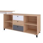 Escritorio-Next-Blanco-Roble-Grafito-3-cajones-160x138x7-cm