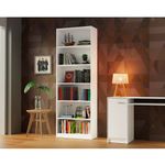 Biblioteca-Blanca-con-6-estantes-71x204x30-cm