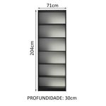 Biblioteca-Negra-con-6-estantes-71x204x30-cm