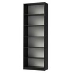 Biblioteca-Negra-con-6-estantes-71x204x30-cm