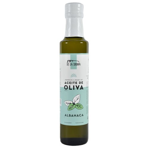 Aceite de oliva extra virgen albahaca DE LAS SIERRAS 250 cc