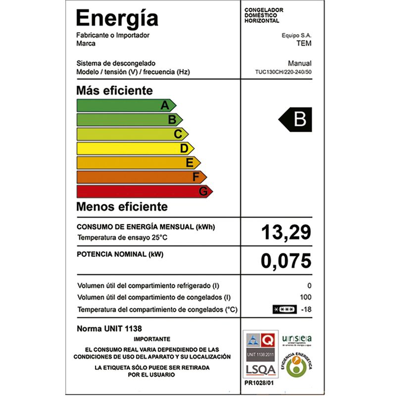 Freezer-Horizontal-TEM-Mod.Tuc130Ch-Dual-Fh-100-L
