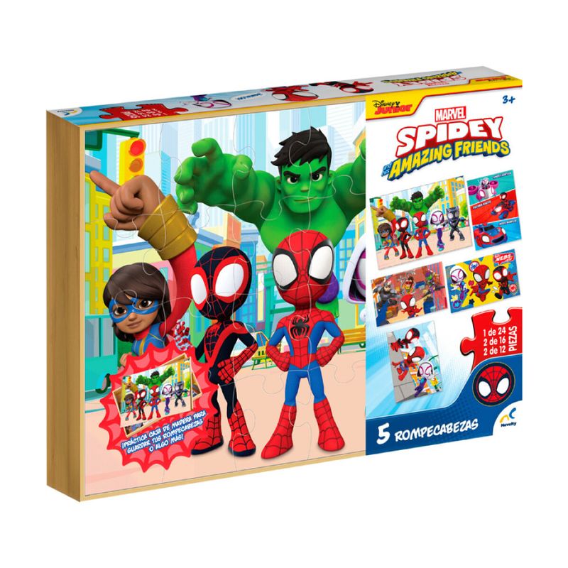 Puzzle-Spidey-5-en-1-madera