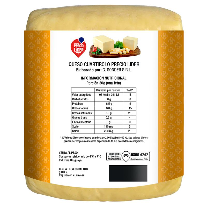 Queso-cuartirolo-fraccion-PRECIO-LIDER-kg