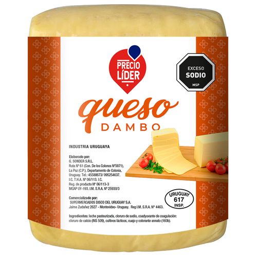 Queso danbo fraccion PRECIO LIDER