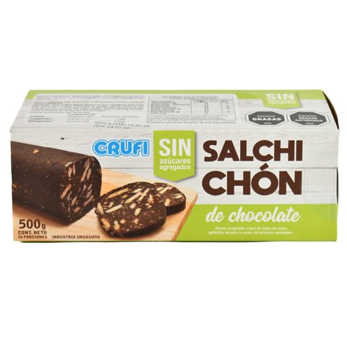 Salchichón de chocolate sin azúcar CRUFI 500 g