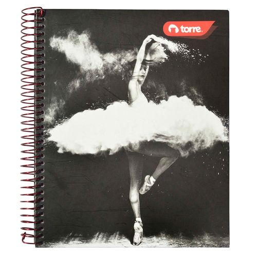 Cuaderno TORRE Black&White espiral Rojo 120H