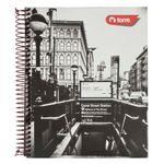 Cuaderno-TORRE-Black-White-espiral-Rojo-120H