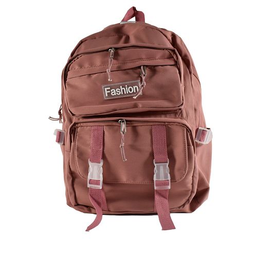 Mochila lisa 3 bolsillos 30x20x44 cm 4 colores rosa