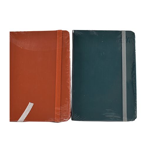 Libreta tapa dura A6 lomo con elástico 96H tapa lisa