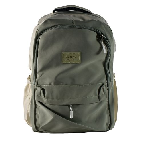Mochila combinada 31x17x44 cm crema/verde
