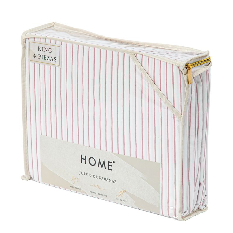 Juego-de-Sabanas-HOME-King-Size-estampado-lineas-rosa