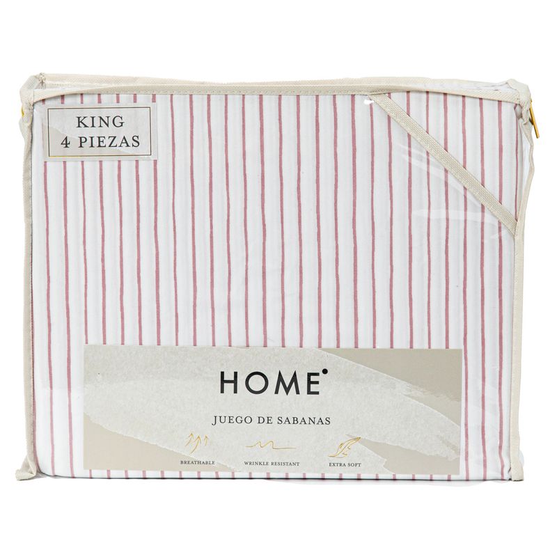 Juego-de-Sabanas-HOME-King-Size-estampado-lineas-rosa